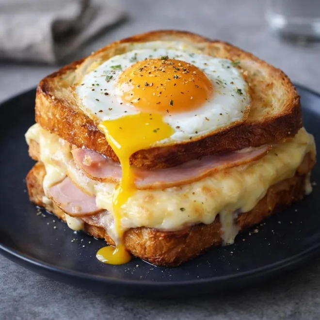 Recette croque-madame : gruyère, béchamel, œuf coulant