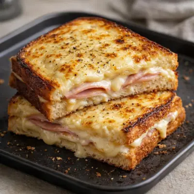 Croque-monsieur au four au gruyère et jambon