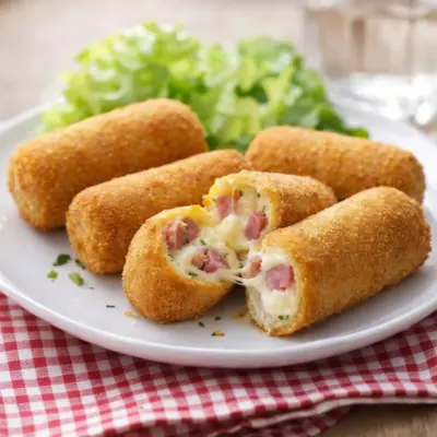 Recette cordon-bleu roulé jambon fromage croustillant