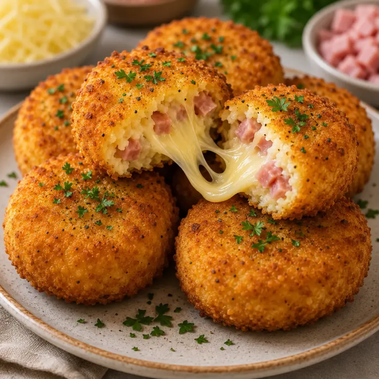 Croquettes de Pommes de Terre au Jambon et Fromage