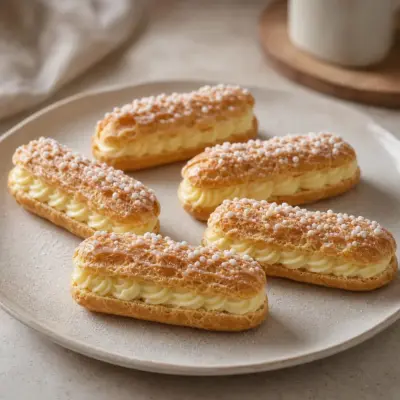 Éclairs au beurre vanillé (pâte à choux)