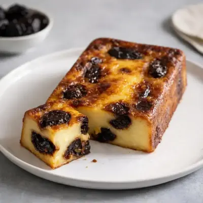 far breton traditionnel aux pruneaux : moelleux & doré