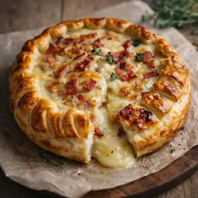 Feuilleté au camembert et lardons : crousti-fondant