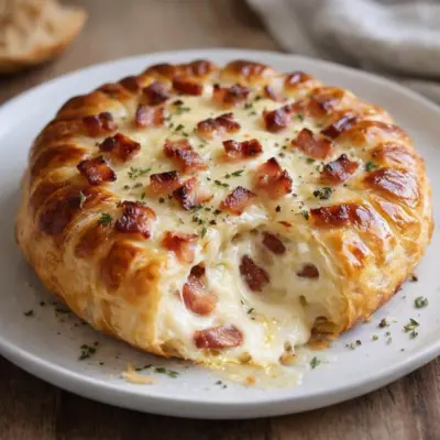Feuilleté au camembert et lardons : tout fromage