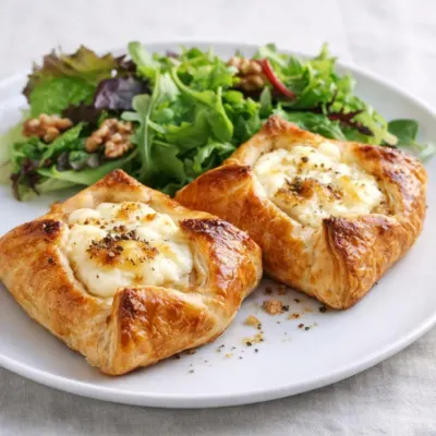 Recette feuilletés au fromage de chèvre, cœur coulant