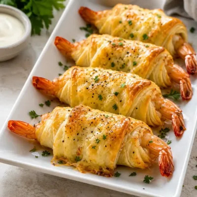 Feuilletés aux Crevettes et Fromage Fondant