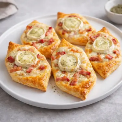 Feuilletés chèvre lardons à la pâte feuilletée