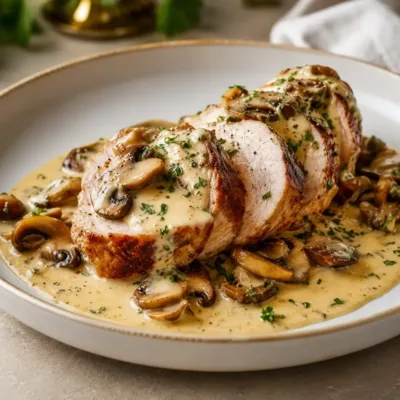Filet Mignon de Porc à la Crème et aux Champignons : la recette facile et ultra fondante