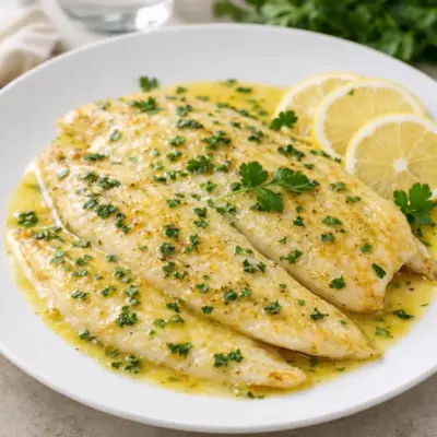 Recette filets de sole sauce beurre citronné persil