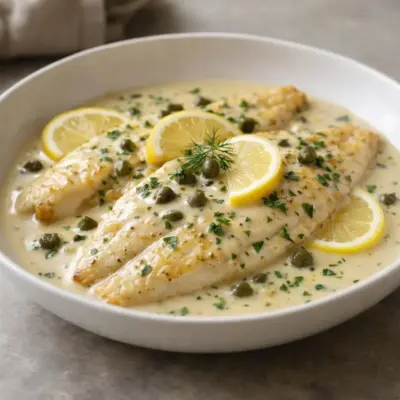 Recette de filets de sole à la sauce citron crémeuse