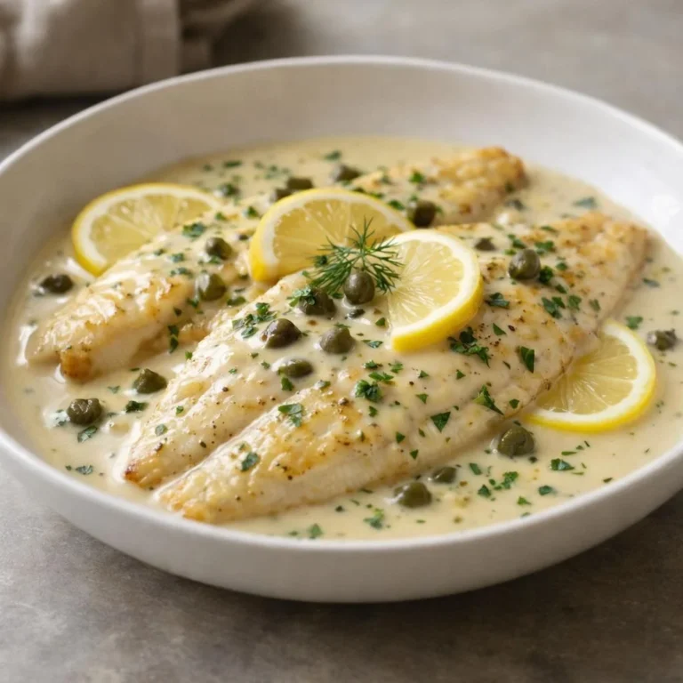 Recette de filets de sole à la sauce citron crémeuse