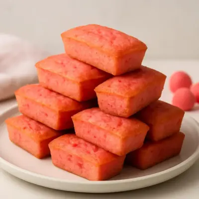 Financiers moelleux aux fraises Tagada (mini)