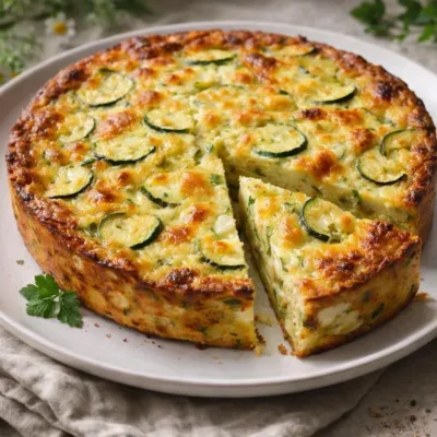 Flan courgettes camembert au four : moelleux et doré