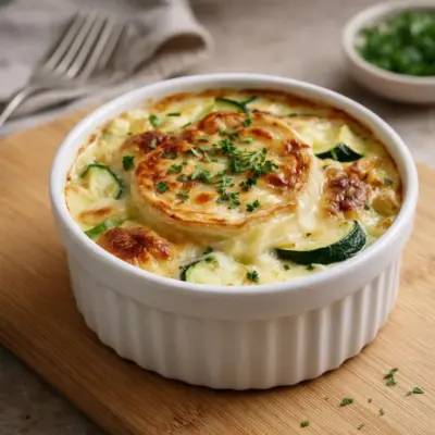 Flan de courgettes au camembert : moelleux et doré