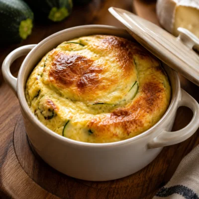 Flan de courgettes au camembert : moelleux et doré, au cœur fondant
