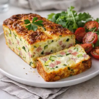 Flan léger aux courgettes jambon mozzarella (four)