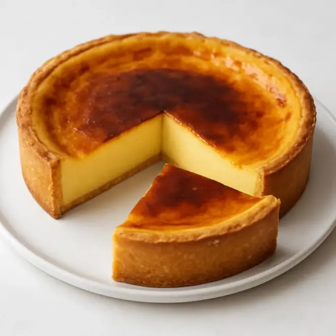 Flan pâtissier façon boulangerie, caramelise sur le dessus