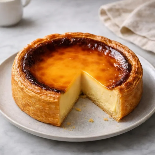 Recette flan pâtissier à la vanille : croustillant