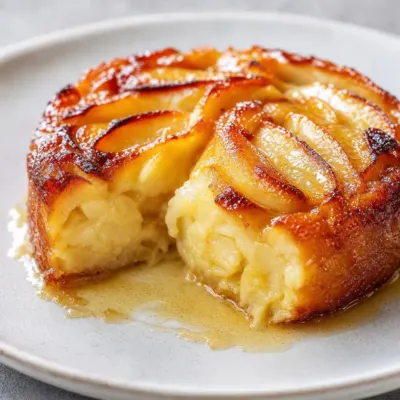 Fondant aux pommes et mascarpone, cœur moelleux caramélisé