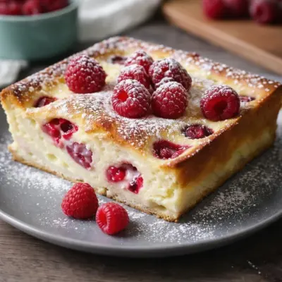 Fondant au chocolat blanc et framboises