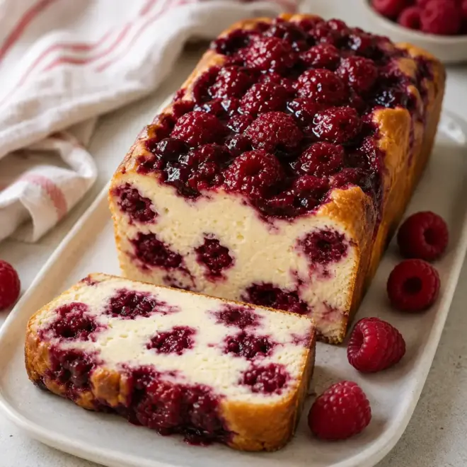 Fondant à la ricotta et framboises : gâteau moelleux type flan, frais et délicat