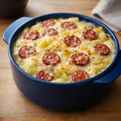 Fondue d’endives crémeuse aux saucisses fumées