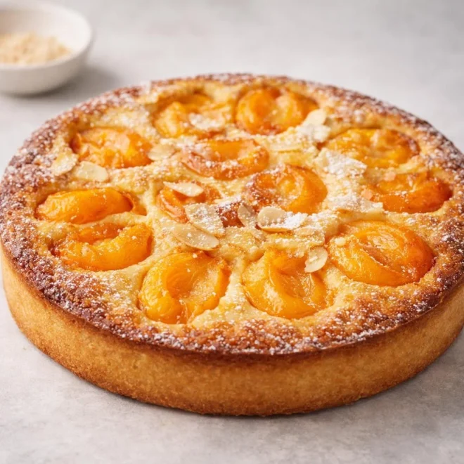 Frangipane aux abricots : tarte moelleuse à la crème d’amand