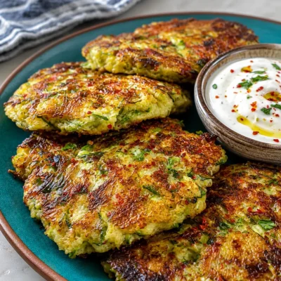 Galettes de courgettes au cottage cheese, croustillantes et fondantes