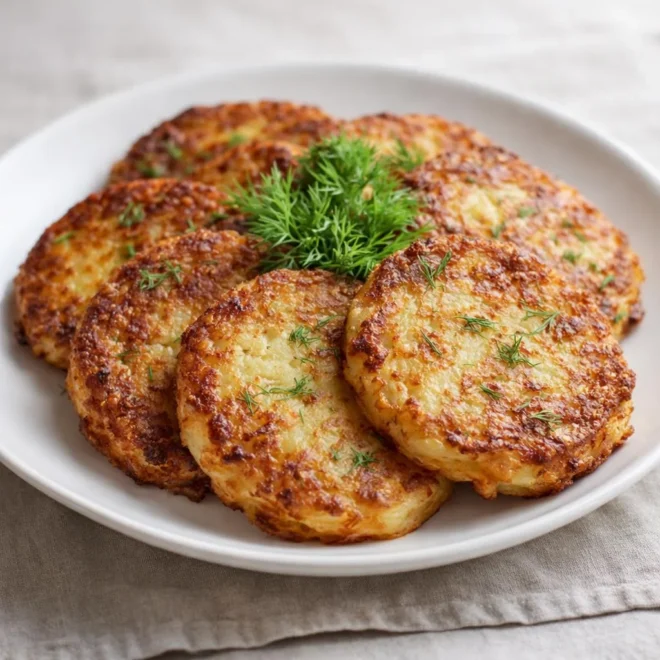 Galettes de pommes de terre croustillantes à l’oignon doux
