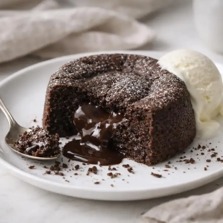 Gâteau au chocolat fondant cœur coulant (200 g chocolat noir)