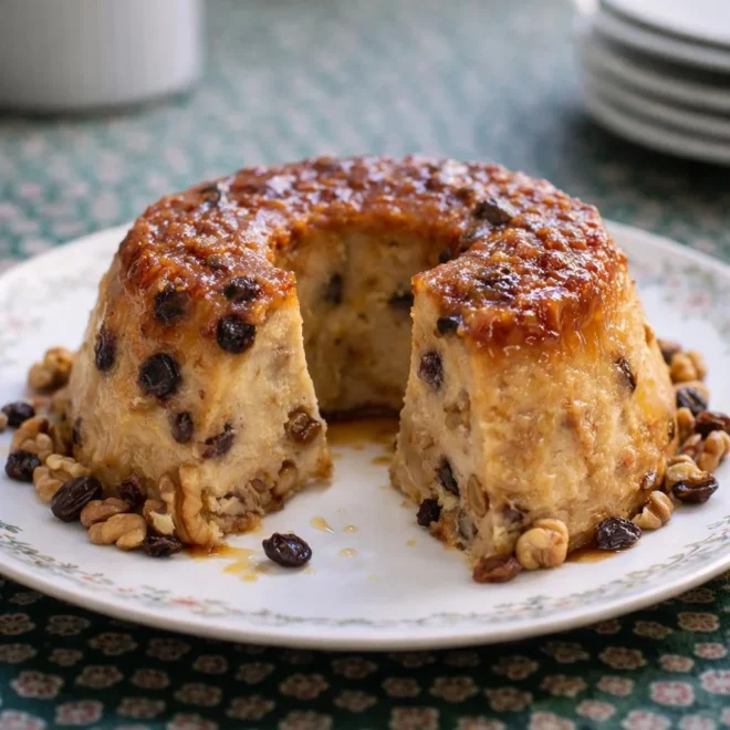 Gâteau de semoule façon grand-mère : raisins & noix