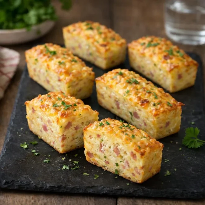 Gâteau salé au jambon et fromage (cake moelleux aux œufs)