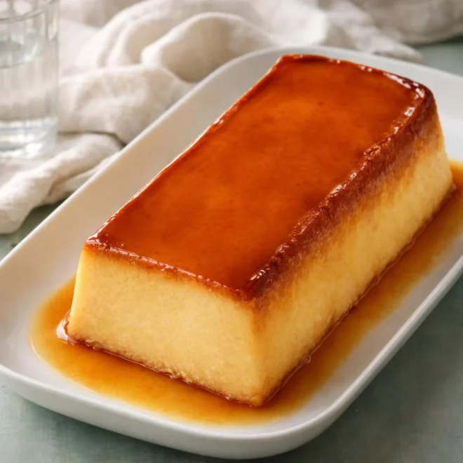 Gâteau de semoule au caramel fondant (type flan renversé)