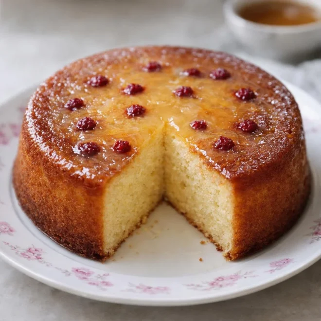 Gâteau au yaourt citron, framboises et glaçage brillant (moelleux et parfumé)