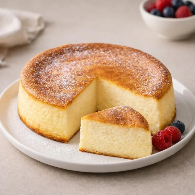 Gâteau au yaourt ultra moelleux au fromage frais (type cheesecake sans croûte)