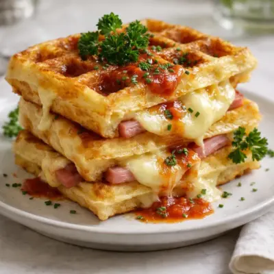 Recette gaufres jambon fromage comté