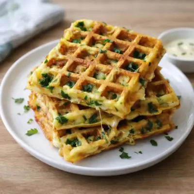 Gaufres de légumes au fromage mozzarella : recette facile