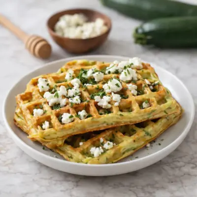Recette gaufres courgettes : croustillant au gaufrier