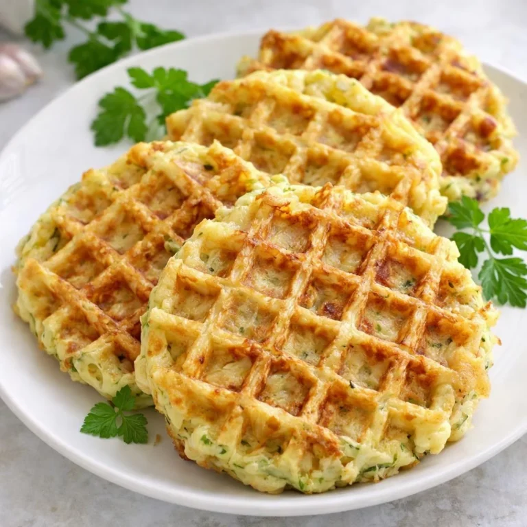 Gaufres salées au fromage et courgette : croustillantes