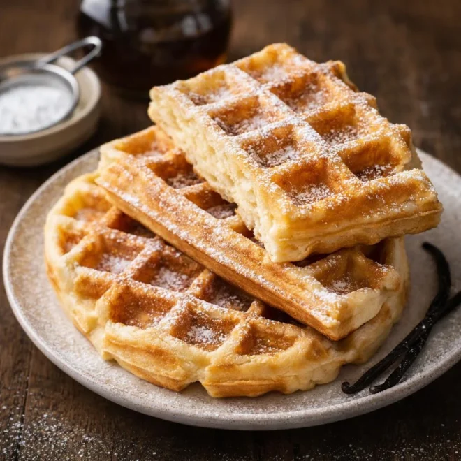 Gaufres à la vanille toute la nuit : pâte levée