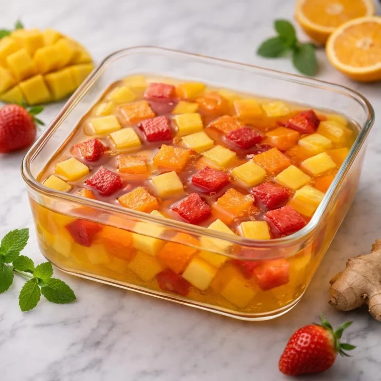 Gelée de fruits maison mangue orange fraise