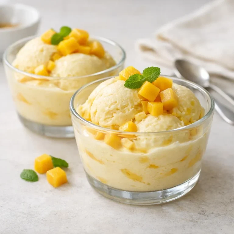 Recette glace maison yaourt grec mangue