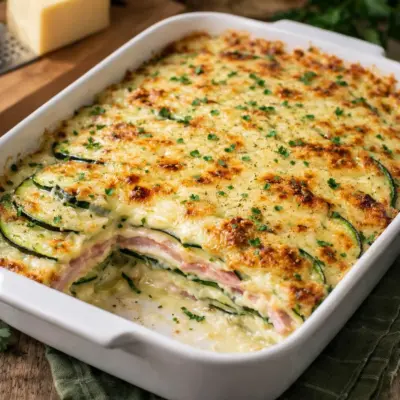 Gratin de courgettes façon croque-monsieur