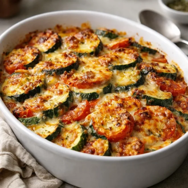 Gratin de courgettes et tomates au four, simple & doré