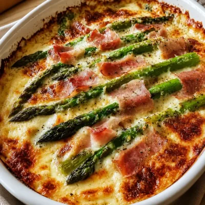 Gratin d’Asperges au Jambon Sec : la recette facile, crémeuse et gratinée
