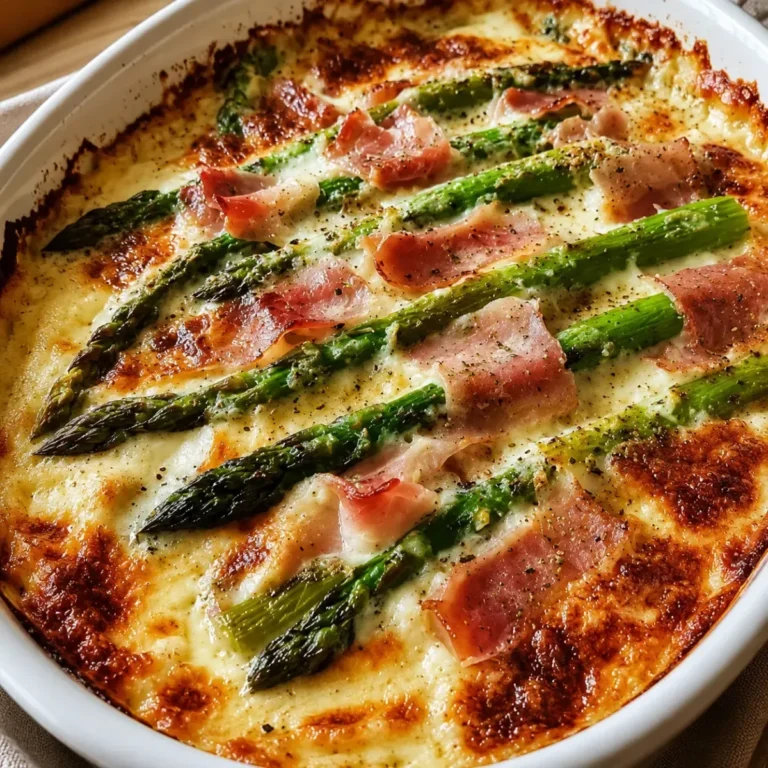 Gratin d’Asperges au Jambon Sec : la recette facile, crémeuse et gratinée