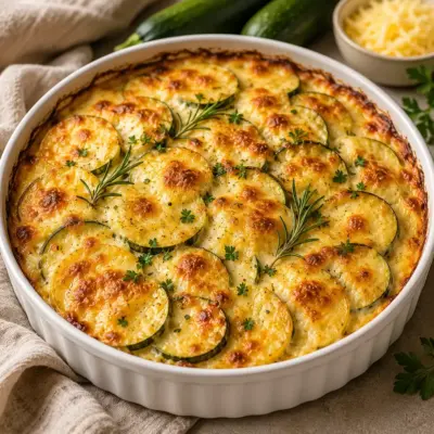 Gratin dauphinois aux courgettes ultra crémeux et fondant