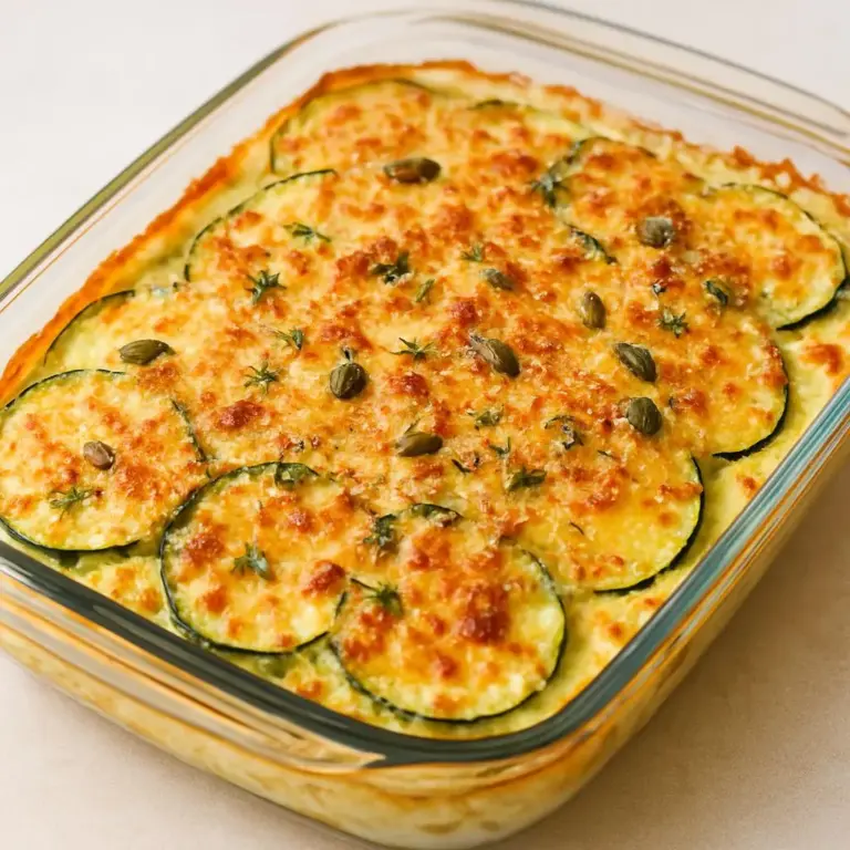Gratin de courgettes au parmesan, crémeux et bien doré
