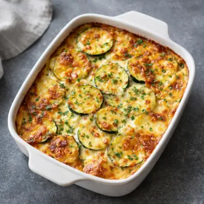 Gratin de courgettes et pommes de terre au fromage