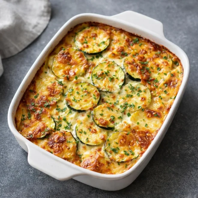 Gratin de courgettes et pommes de terre au fromage